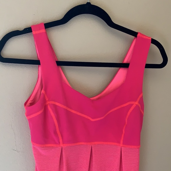 Lululemon Ta Ta orange pink tank sz 6 - Picture 4 of 7